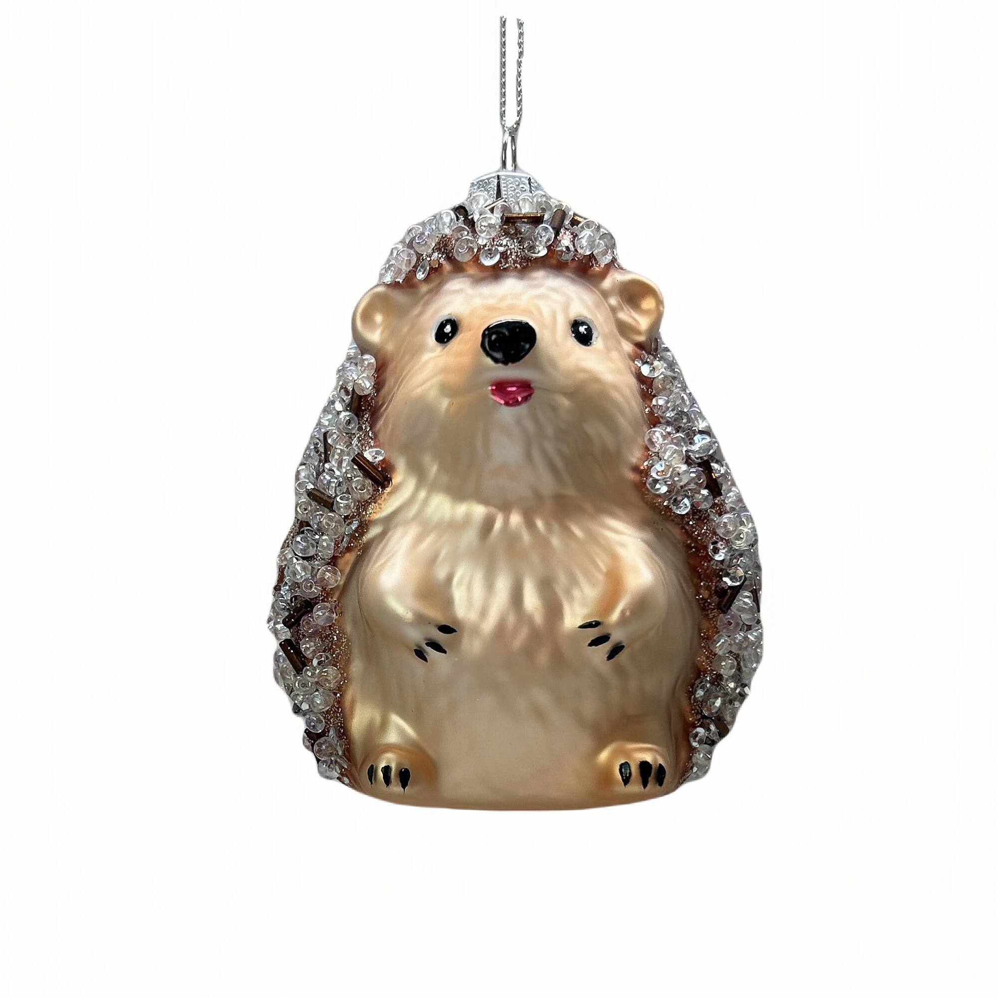 3.75" Bejeweled Hedgehog Glass Ornament by Ashland®
